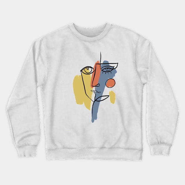 Denizko Minimal art portrait Crewneck Sweatshirt by denizko